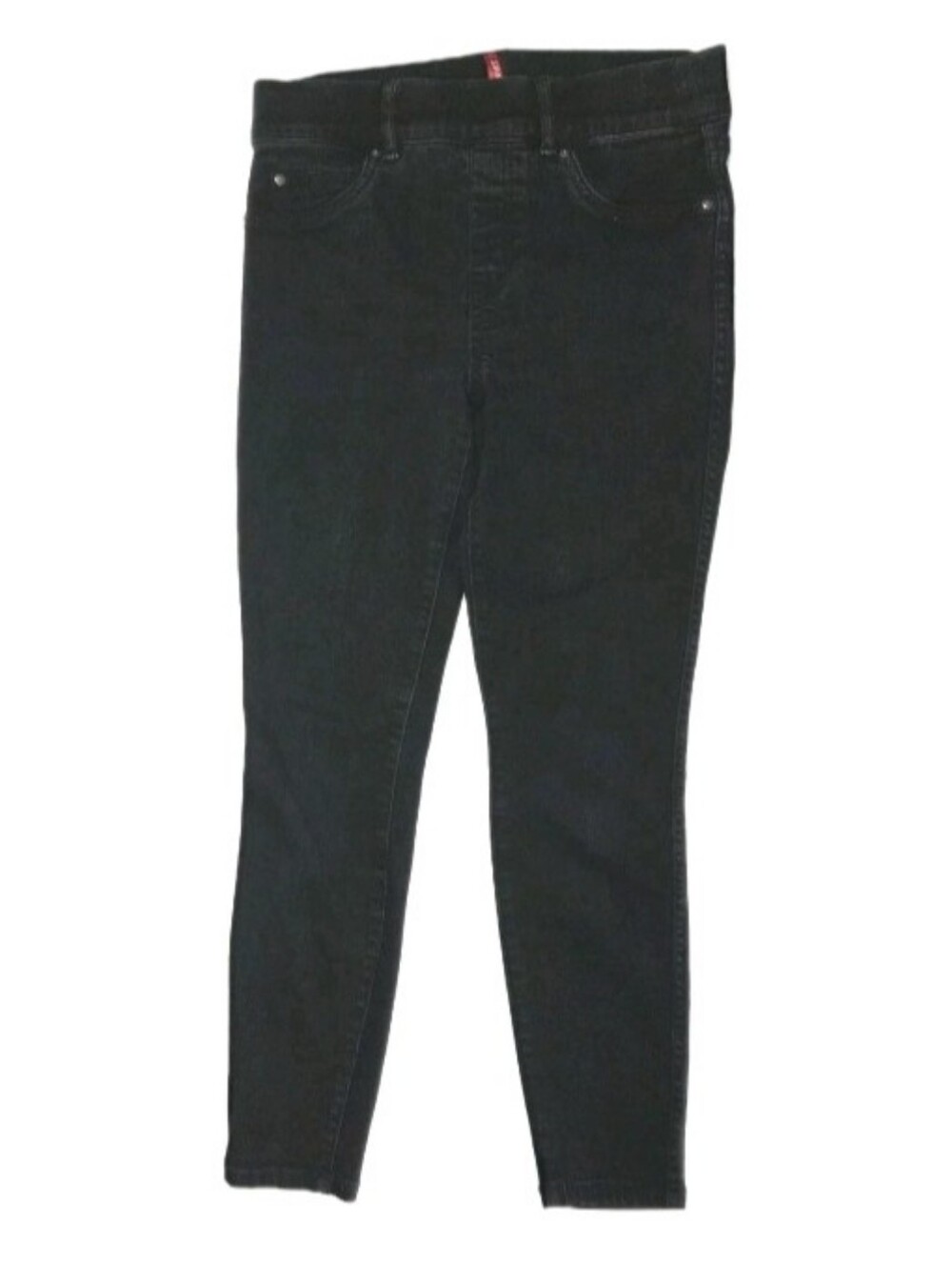 Spanx Pull On Skinny Ankle Jeans Women's Size SP Black Minimalist Smart Casual